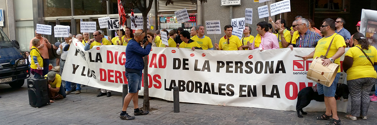 Manifestacin de personal laboral de la ONCE